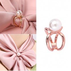 Inel elegant pentru esarfa din metal cu cristal Cod PIMS005CC Bronz